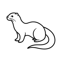Unique Otter Outline Vector Graphic for Digital Art

