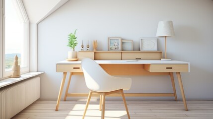 wood designer desk
