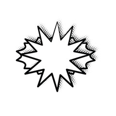 Line Art Speech Bubbles with Halftone Shadows for Creative Projects