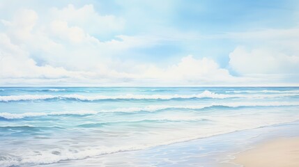 Fototapeta premium tranquil light blue water color