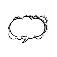 Line Art Speech Bubbles with Halftone Shadows for Creative Projects