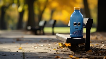 forlorn cartoon bottle