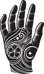 Raised Hands Vector Sihouettes.