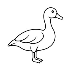 Versatile White Faced Whistling Duck Line Art for Projects