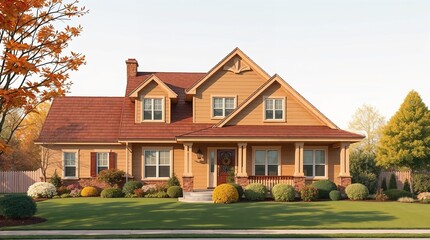 Country House in Earthy Tones with a Soft Dreamy Atmosphere