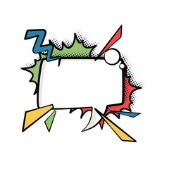 Bold and Bright Speech Bubbles in Pop Art Style