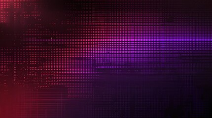 A dark red and purple noise effect background with light shadows blends into the base background featuring a pixelated backdrop