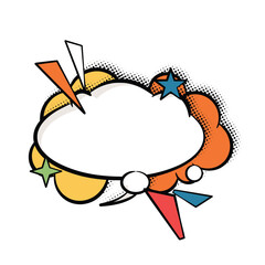 Bold and Bright Speech Bubbles in Pop Art Style