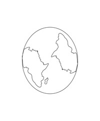 Globe icon with thin stroke