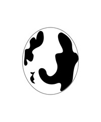 Earth icon with filled earth grids