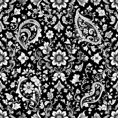 traditional paisley floral pattern , textile , All over fabric design, paisley design.