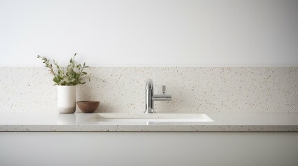 smooth white terrazzo texture