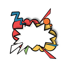 Bold and Bright Speech Bubbles in Pop Art Style