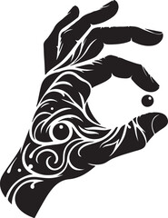 Raised Hands Vector Sihouettes.