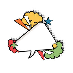 Bold and Bright Speech Bubbles in Pop Art Style