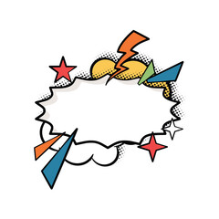 Bold and Bright Speech Bubbles in Pop Art Style