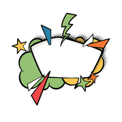 Bold and Bright Speech Bubbles in Pop Art Style