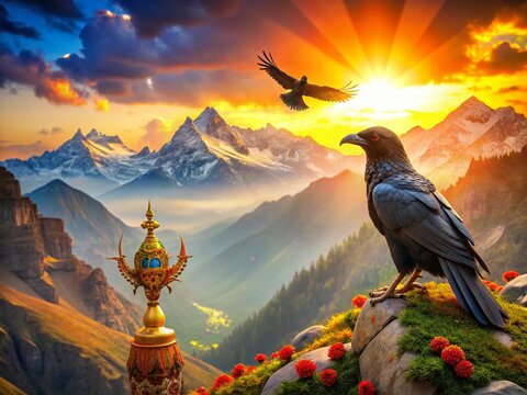 Happy Shani Dev Jayanti Amavasya: Festive Hindu God Landscape Greeting Poster