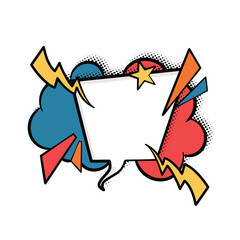 Bold and Bright Speech Bubbles in Pop Art Style