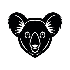 Stylish Koala Head Silhouette Vector Collection