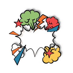 Bold and Bright Speech Bubbles in Pop Art Style