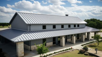 Obraz premium building standing seam metal roof