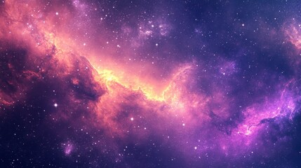 Naklejka premium Stunning Cosmic Background with Stars and Nebula in Vibrant Colors