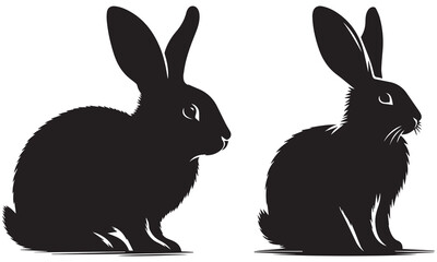 Obraz premium vector illustration of rabbits