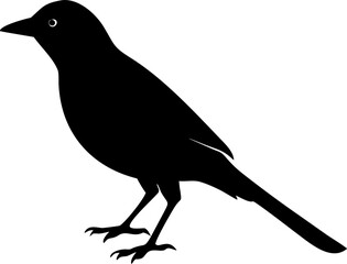 High-Quality Oriole Bird Silhouette Vector – Perfect for Logos.