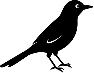 High-Quality Oriole Bird Silhouette Vector – Perfect for Logos.
