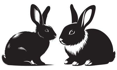 vector illustration of a rabbit