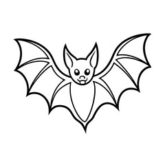 Modern Bat Line Art Vector for Logo Design