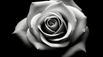 elegance black white rose