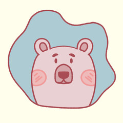 pink pig bear cartoon