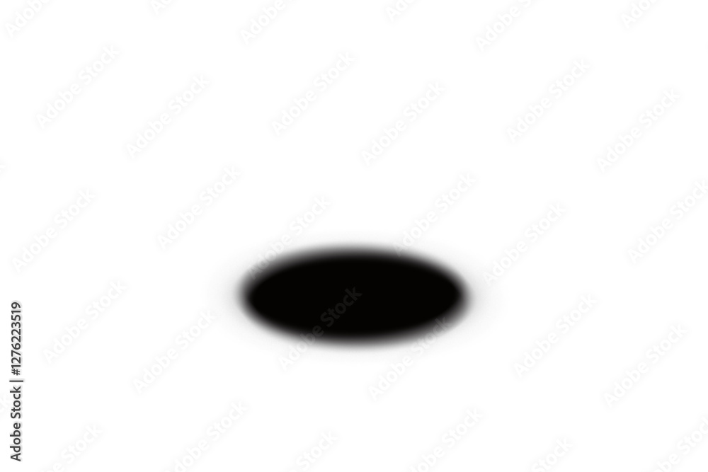 Poster Black shadow overlay effect isolated on transparent background. blurred round shadow. black gradient shadow for design, poster, card, decoration. blur shadow for graphic design elements