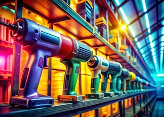 Industrial Heat Guns on Construction Supply Shelf - Surreal Photography