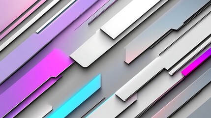 Fototapeta premium Abstract geometric design, pastel hues, tech background