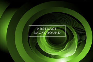 Green Spiral Abstract Background Design Template