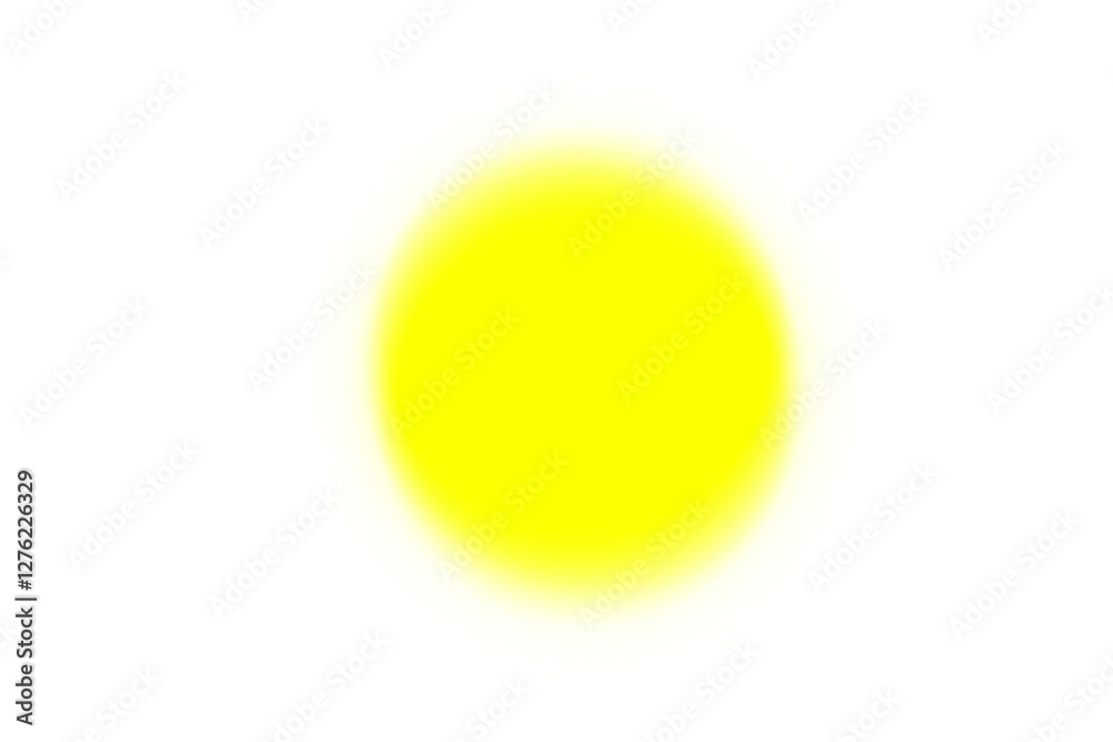 Poster Blurred gradient circle glowing light isolated on transparent background, 