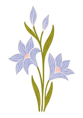 Beautiful Pastel Bouquet for Spring Events. Vector.