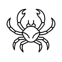 Trendy Spider Crab Line Art Outline Vector for Digital Use