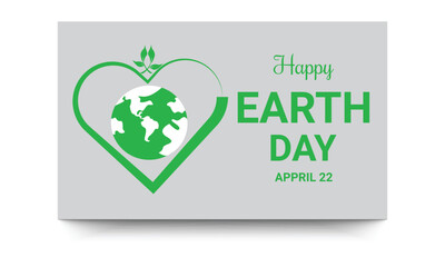 Happy Earth Day  banner,card, poster. Vector ilustration