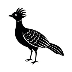 Decorative Double-Crested Silhouette Vector Elements