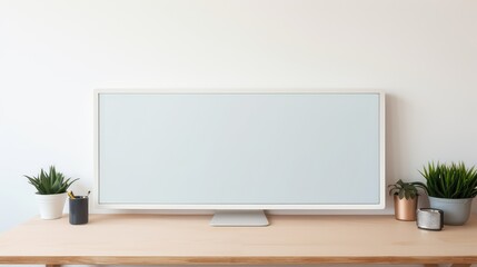 glass computer screen on desk