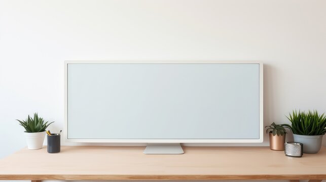 glass computer screen on desk