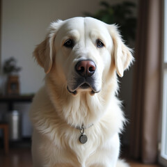 pyrenees dog portrait
