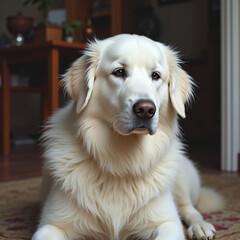 Fototapeta premium pyrenees dog portrait