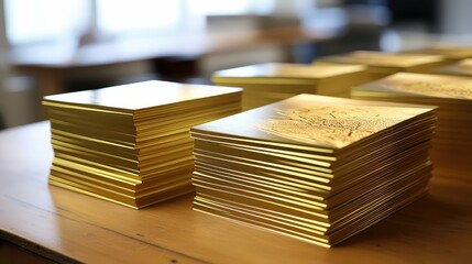 shimmer business card gold