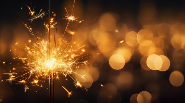 festive gold sparks