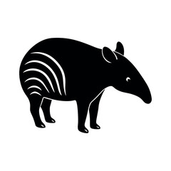 Tapir Wildlife Silhouette Vector Elements